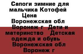 Сапоги зимние для мальчика Котофей › Цена ­ 1 500 - Воронежская обл., Воронеж г. Дети и материнство » Детская одежда и обувь   . Воронежская обл.,Воронеж г.